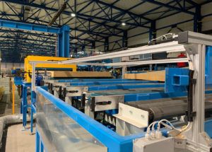 Sandwich panel line - Upgrades - Mineral wool section glue machine